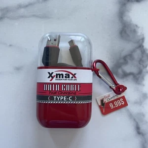 X-Max Data Cable Fast Charging Type-C USB-C charging cord travel case key chain - Picture 1 of 2