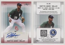 2017 Leaf Perfect Game National Showcase Red /5 Justyn-Henry Malloy #BA-JM3 Auto