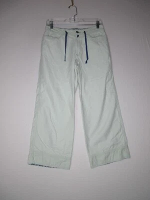 Horny Toad Womens Flat Front High Rise Pants Single Button Pockets Size 2 Green - Image 1 of 4