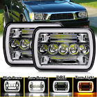 Pair 5x7inch Led Headlights Hilux Upgraded Head Light Replacement H4 Hi/lo Beam