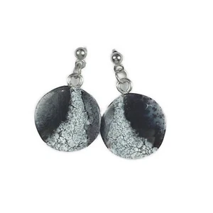Dendriten Opal Ohrstecker/Ohrhänger Versilbert Edelstein Ohrschmuck Nr. E10053 - Bild 1 von 2