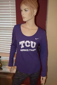 TCU Nike Horned Frogs Damen Purple Orchid Classic Wordmark Scoop Neck T-Shirt - Bild 1 von 5