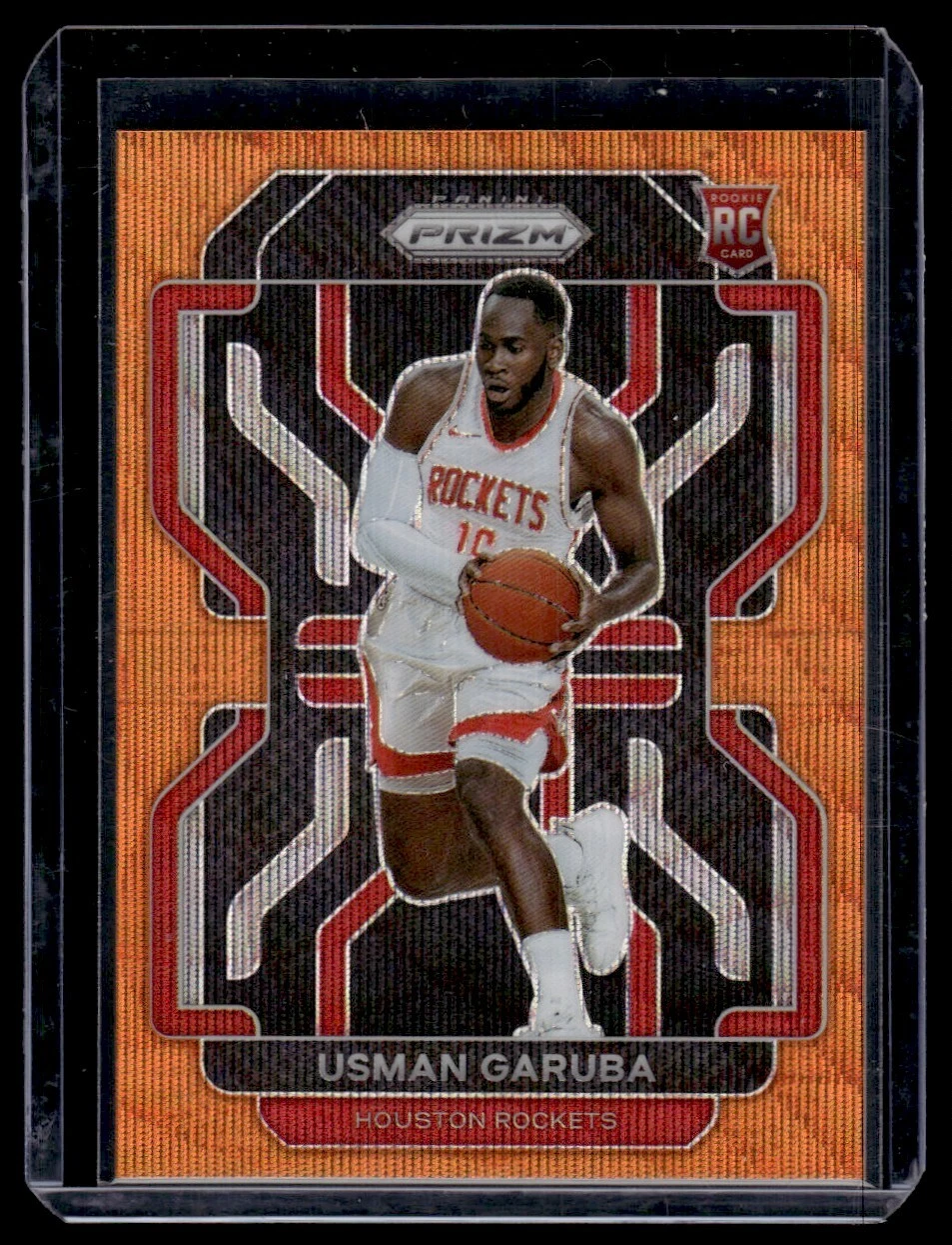 2021-22 Panini Prizm Orange Wave Usman Garuba RC 52/60 Houston Rockets #321