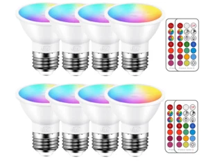 Par16 Led Light Bulbs 40 Watt Equivalent Color Changing E26 Screw Beam Angel 45 - Picture 1 of 8