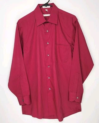 Camisa de vestir para hombre talla mediana Geoffrey Beene granate 15 1/2 (32/33) Foto 1 de 4
