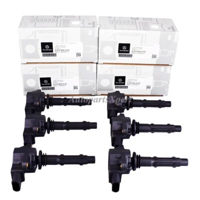 For Mercedes-Benz CL550 CLK550 E550 G550 OEM 272-906-00-60 6 pcs Ignition Coil - Image 1 of 4