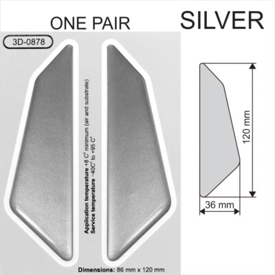 EJ-PARTS Adesivo ARGENTO Cupola Auto Porta Angolo Protezione Protezione Anti Collisione Trim