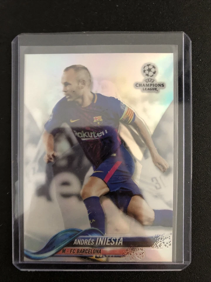 2017-18 Topps Chrome UEFA Champions League Soccer Andres Iniesta Refractor - Image 1 of 2