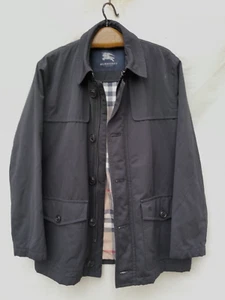 Burberry Jacket Mens Medium Black Padded Nova Check Lining WATCHET N Made Spain - Picture 1 of 22