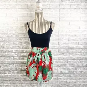 Pantalones Cortos Suaves Estampado Hoja Hawaiana New Look Talla 2X Rojo Verde - Imagen 1 de 8