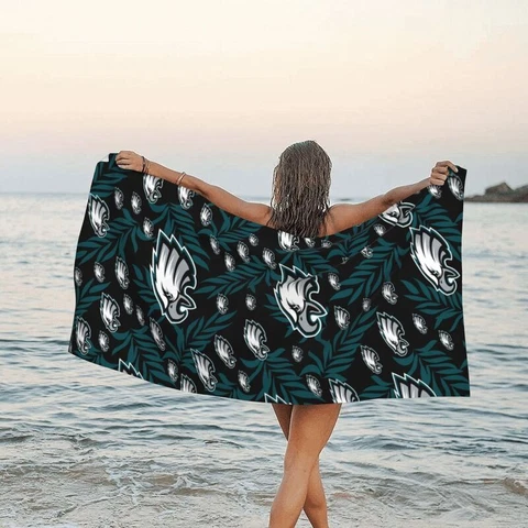 Philadelphia Eagles Fans Travel Towel Beach Holiday Quick Dry Towel 31.5"x63" Cover