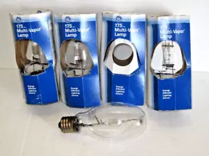 4 x GE 175W Multi-Vapor Metal Halide ED28 Light Bulb Lamp MVR175/U Mog E39 USA - Picture 1 of 7