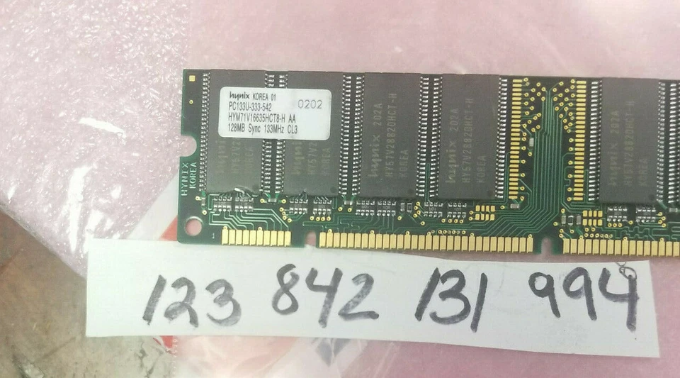 128MB SDRAM SDR SYCH 133MHZ CL3 168PIN NON-ECC INTEL AMD RAM 8x8 - Image 1 of 1