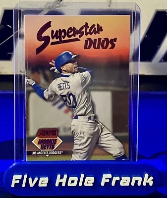 2021 Topps Stadium Club Mookie Betts Superstar Duos Red Foil SD-2 - Image 1 of 3