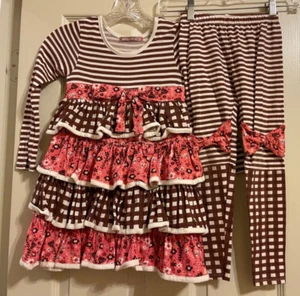 Jelly The Pug Into the Woods Collection Brook Knit Set EUC Dress Leggings Size 6 - Picture 1 of 5