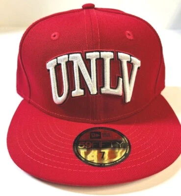 UNLV Rebels NCAA NE Arch 2016 WOOL Fitted Hat ~ Red - Image 1 of 4