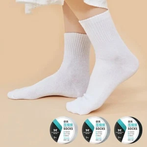 Portable Disposable Compression Socks Cotton Disposable No-wash Socks - Picture 1 of 16
