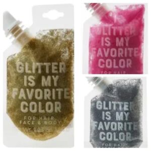 BODY GLITTER 3PK OF GOLD, SILVER AND PINK