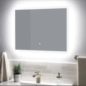 Signature LED Spiegel - 4mm kupferfrei silber Spiegel mit Ambientelicht - Bild 1 von 2