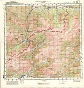 Mappa topografica militare sovietica russa - PLEZZO (Slovenia) 1:50 000, ed.1986 - Foto 1 di 7