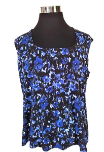 Grace Bluse Damen Größe 1X Mehrfarbig Blumenmuster Poly-Elasthan Stretch Ärmellos - Bild 1 von 13