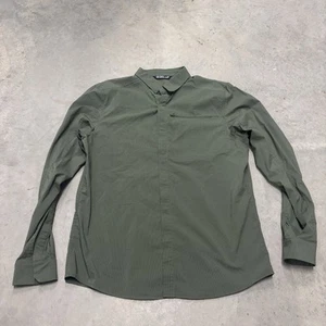 Arcteryx Kaslo Hemd Herren Large Grün Baumwolle Stretch Tasche Langarm Druckknöpfe - Bild 1 von 5