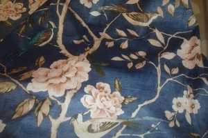 Nuevo con etiquetas Aimee Maison 2 piezas panel ventana cortinas burlándose Jay Birds azul 84" lg - Imagen 1 de 10