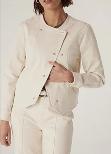 CABLE Melbourne Carter Jacket Sz 10 Cream/Stretch/Current style/RRP $249/Pockets - Picture 1 of 15