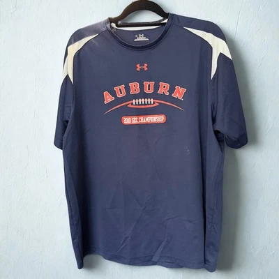 Under Armour Heatgear Auburn Football 2010 SEC Championship T-Shirt XL Navy - Image 1 of 4