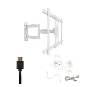 Paquete de montaje de TV Kanto con kit de alimentación de doble toma y cable HDMI - Imagen 1 de 5