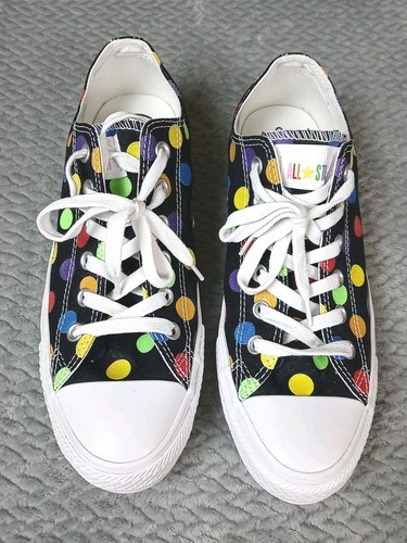 Sneakers Converse X Miley Cyrus Chuck Taylor donna 10 scarpe a pois arcobaleno