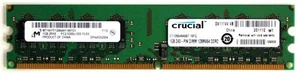 1gb 240p dimm 128mx64 ddr2 pc2-5300 mt16htf12864ay-667g1, ct12864aa667.16fg - Picture 1 of 2
