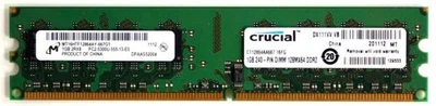 1gb 240p dimm 128mx64 ddr2 pc2-5300 mt16htf12864ay-667g1, ct12864aa667.16fg - Image 1 of 2