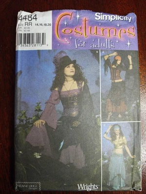 Simplicity 4484 Steampunk Pirate Belly Dancer Costume Sewing Pattern - Image 1 of 2