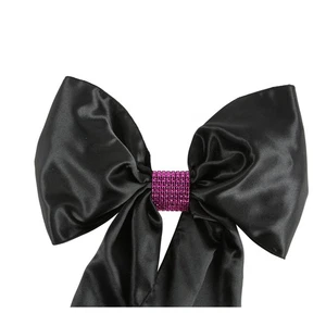 100 Fuchsia Rhinestone Bow Covers - 8 Row - wedding chair sash reusable - Picture 1 of 5