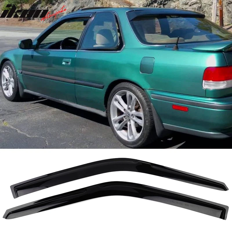 Fits 90-93 Honda Accord Coupe Acrylic Window Visors 2Pc Set - Image 1 of 4