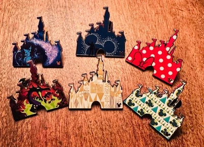 Disney Wave B 2025 oculto Mickey completo 6 pines castillo maléfico pequeño cazador del mundo Foto 1 de 4