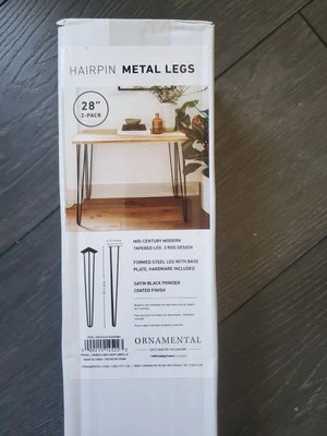 Patas de mesa horquilla 28 pulgadas, acero  Foto 1 de 4