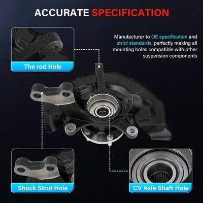 2x Conjunto de cojinetes de nudillo y cubo de rueda de dirección delantera para Lexus Rx330 Rx350 Foto 1 de 4