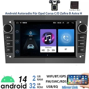 Autoradio Android 14 GPS Navi RDS Für Opel Astra H Corsa C D Meriva Zafira A B - Bild 1 von 14