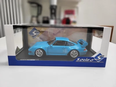 Solido Modellauto 1:18 Porsche 911 (993) Clubsport, Blau - Bild 1 von 3