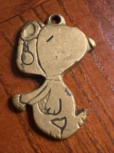 Vintage Original 1955 Peanuts Snoopy Medaillon massiv Messing - Bild 1 von 4