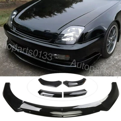 For Honda Prelude Prelude Black Front Bumper Lip Spoiler Splitter Black Body Kit Foto 1 de 4