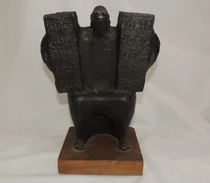 11 Zoll Vintage Moses hält die zehn Gebote Skulptur - Bild 1 von 17