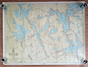 Mappa Vintage 1951 US Army Corps Sand Point Lake to Lac La Croix Minnesota - Foto 1 di 7