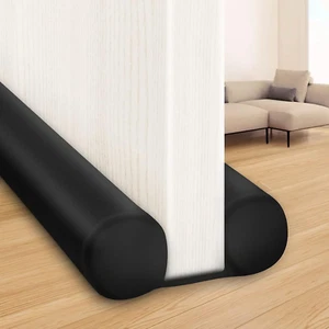 Large Door Draft Stopper 36” Adjustable under Door Seal Black Gap Blocker - Picture 1 of 12