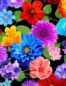 Trapunta Tessuto Fiori Multi Specie Cotone TESORI SENZA TEMPO 1/4 Yd CD1189 - Foto 1 di 6