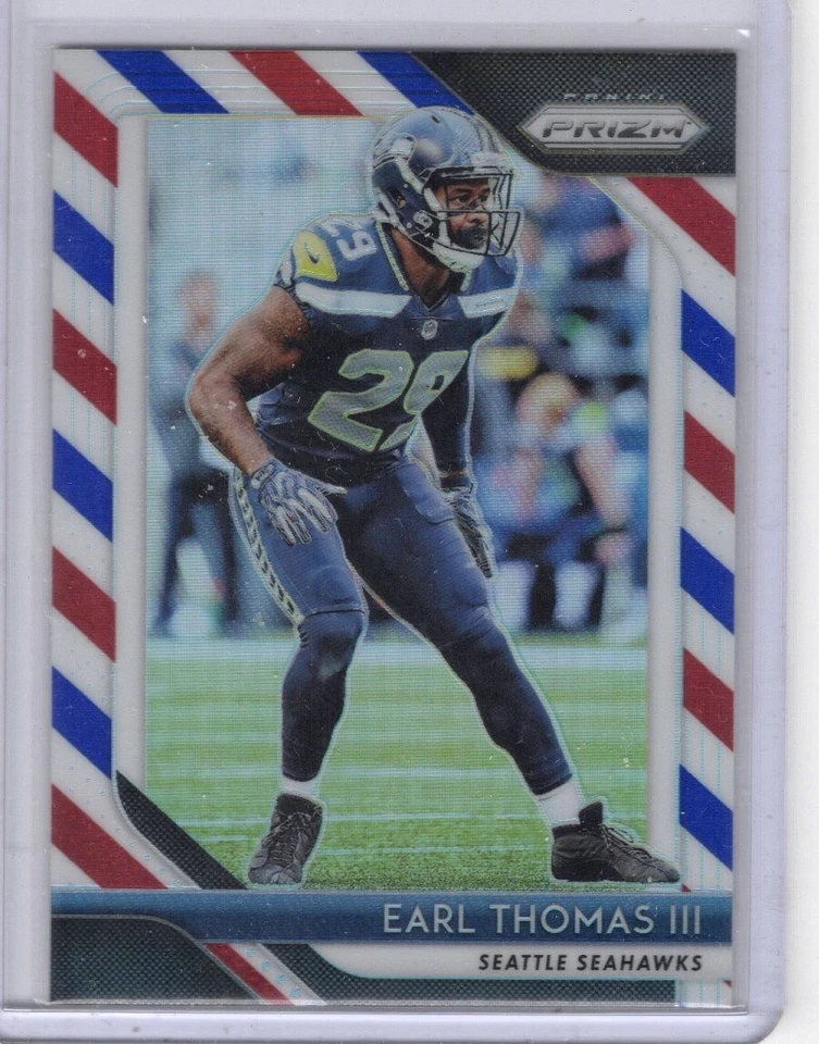 2018 Panini Prizm Red White & Blue #20 Earl Thomas Seattle Seahawks - Image 1 of 1