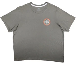 REI T-Shirt Mens 2XL XXL Olive Cotton Crew Neck SS T-Shirt Logos - Picture 1 of 10