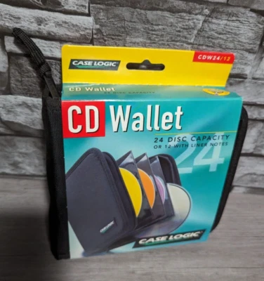 Vintage New Unused CDW24 Case Logic CD Wallet 24 Disc Storage Compact Carry - Image 1 of 4